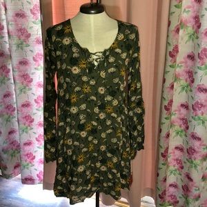 Mission green flowed dress